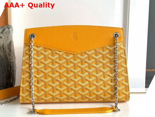 Goyard Rouette Structure PM Bag in Yellow Goyardine Canvas and Chevroches Calfskin Replica