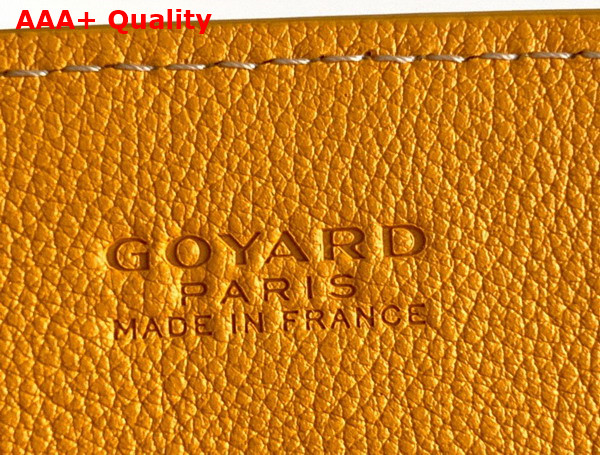 Goyard Rouette Structure PM Bag in Yellow Goyardine Canvas and Chevroches Calfskin Replica