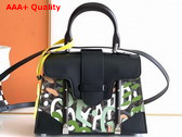 Goyard Sac Saigon Structure Mini Lettres Camouflage Green Toile Goyardine and Cuir de Vachette Clamecy Replica