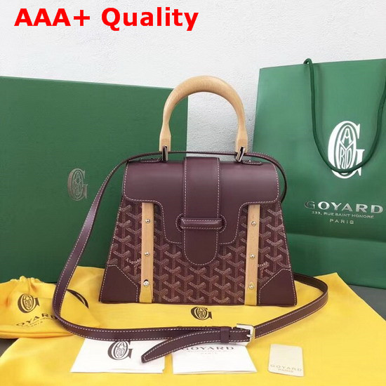 Goyard Saigon Shoulder Bag in Burgundy Replica