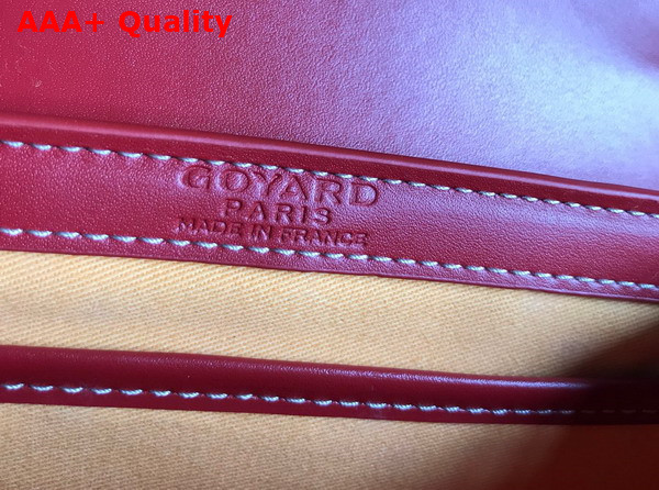 Goyard Saigon Structure Mini Bag in Red Goyardine Canvas and Clamecy Cowhide Replica