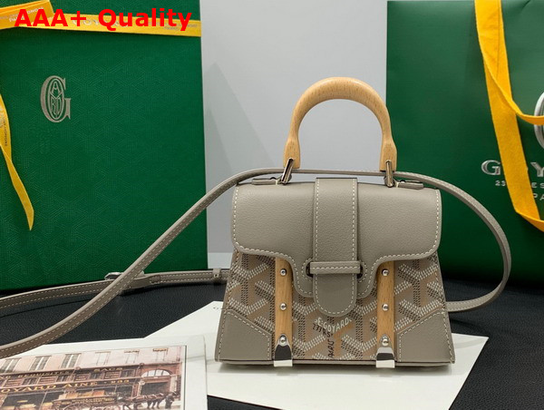 Goyard Saigon Structure Nano Bag in Grege Goyardine Canvas and Decize Taurillon Leather Replica