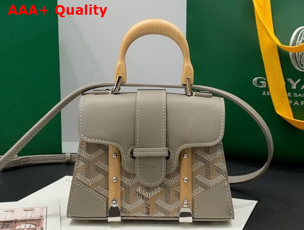 Goyard Saigon Structure Nano Bag in Grege Goyardine Canvas and Decize Taurillon Leather Replica