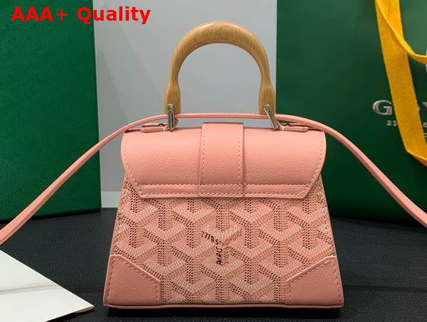 Goyard Saigon Structure Nano Bag in Pink Goyardine Canvas and Decize Taurillon Leather Replica