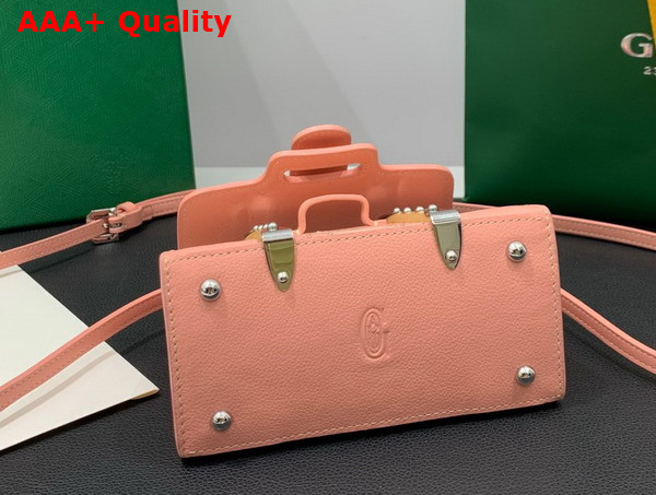 Goyard Saigon Structure Nano Bag in Pink Goyardine Canvas and Decize Taurillon Leather Replica