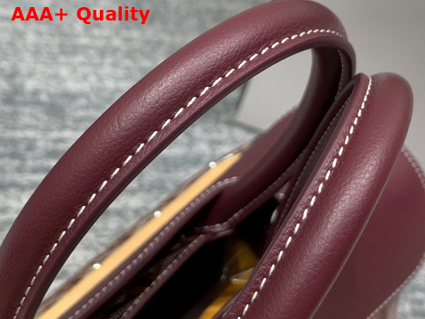 Goyard Saigon Tote Bag in Burgundy Goyardine Canvas and Chevroches Calfskin Replica