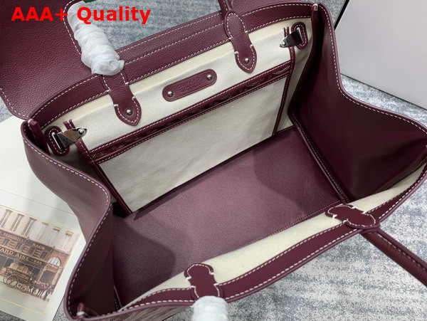 Goyard Saigon Tote Bag in Burgundy Goyardine Canvas and Chevroches Calfskin Replica