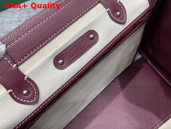 Goyard Saigon Tote Bag in Burgundy Goyardine Canvas and Chevroches Calfskin Replica