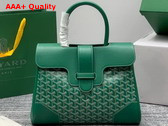 Goyard Saigon Tote Bag in Green Goyardine Canvas and Chevroches Calfskin Replica