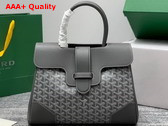 Goyard Saigon Tote Bag in Grey Goyardine Canvas and Chevroches Calfskin Replica