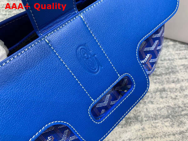 Goyard Saigon Tote Bag in Sky Blue Goyardine Canvas and Chevroches Calfskin Replica