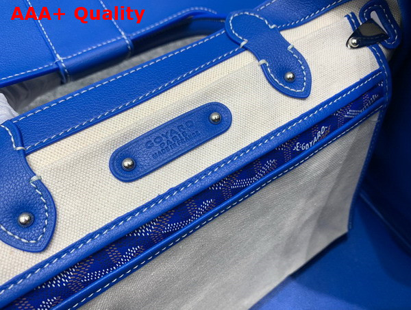 Goyard Saigon Tote Bag in Sky Blue Goyardine Canvas and Chevroches Calfskin Replica