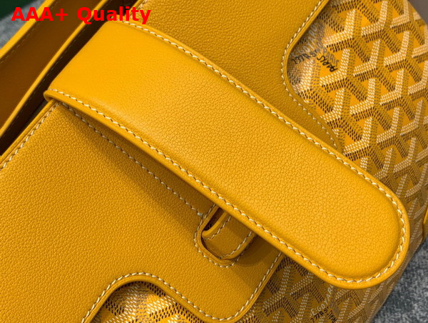 Goyard Saigon Tote Bag in Yellow Goyardine Canvas and Chevroches Calfskin Replica