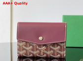 Goyard Saint Gabriel Wallet in Burgundy Goyardine Canvas and Vauzelles Calfskin Replica