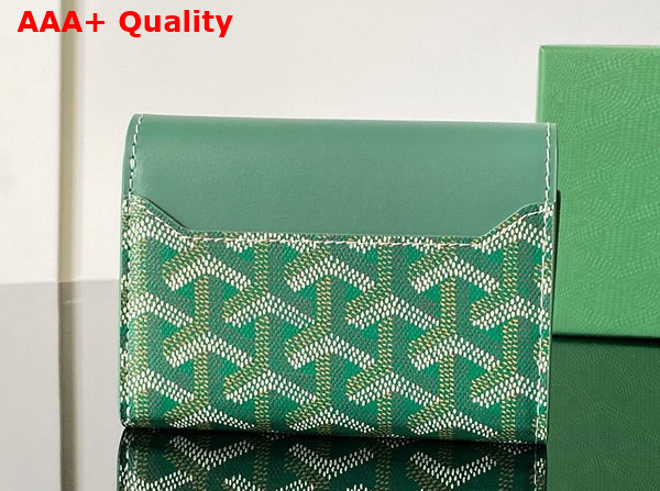 Goyard Saint Gabriel Wallet in Green Goyardine Canvas and Vauzelles Calfskin Replica