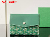 Goyard Saint Gabriel Wallet in Green Goyardine Canvas and Vauzelles Calfskin Replica