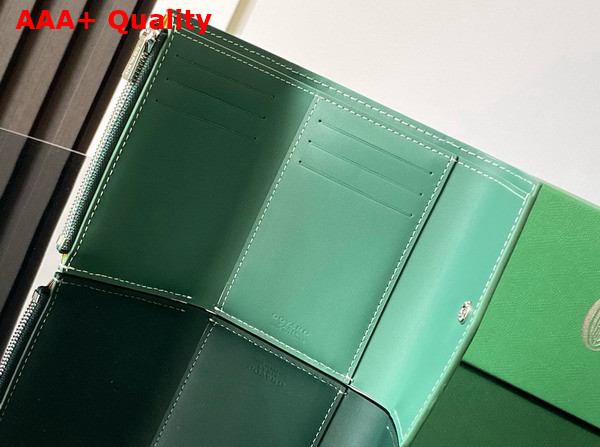 Goyard Saint Gabriel Wallet in Green Goyardine Canvas and Vauzelles Calfskin Replica