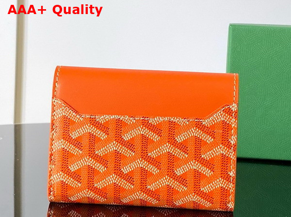 Goyard Saint Gabriel Wallet in Orange Goyardine Canvas and Vauzelles Calfskin Replica