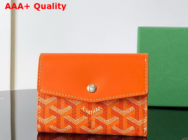 Goyard Saint Gabriel Wallet in Orange Goyardine Canvas and Vauzelles Calfskin Replica