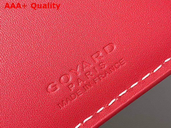 Goyard Saint Gabriel Wallet in Red Goyardine Canvas and Vauzelles Calfskin Replica