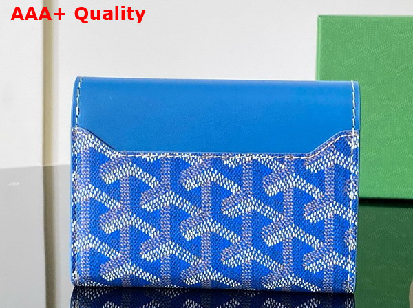 Goyard Saint Gabriel Wallet in Sky Blue Goyardine Canvas and Vauzelles Calfskin Replica