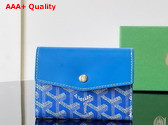 Goyard Saint Gabriel Wallet in Sky Blue Goyardine Canvas and Vauzelles Calfskin Replica