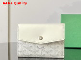 Goyard Saint Gabriel Wallet in White Goyardine Canvas and Vauzelles Calfskin Replica