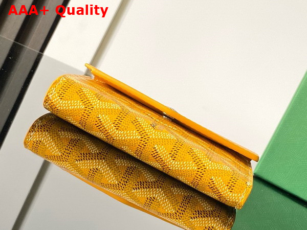 Goyard Saint Gabriel Wallet in Yellow Goyardine Canvas and Vauzelles Calfskin Replica