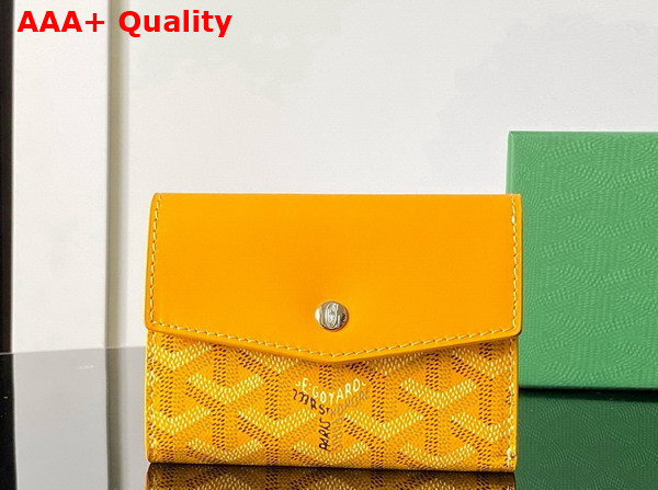 Goyard Saint Gabriel Wallet in Yellow Goyardine Canvas and Vauzelles Calfskin Replica