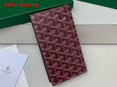 Goyard Saint Lambert Wallet in Burgundy Goyardine Canvas and Vauzelles Calfskin Replica