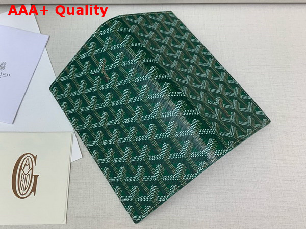 Goyard Saint Lambert Wallet in Green Goyardine Canvas and Vauzelles Calfskin Replica