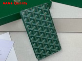 Goyard Saint Lambert Wallet in Green Goyardine Canvas and Vauzelles Calfskin Replica