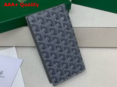 Goyard Saint Lambert Wallet in Grey Goyardine Canvas and Vauzelles Calfskin Replica