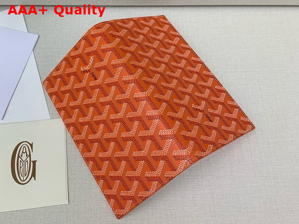 Goyard Saint Lambert Wallet in Orange Goyardine Canvas and Vauzelles Calfskin Replica