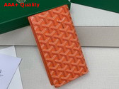 Goyard Saint Lambert Wallet in Orange Goyardine Canvas and Vauzelles Calfskin Replica