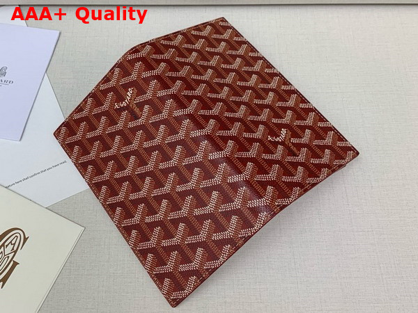 Goyard Saint Lambert Wallet in Red Goyardine Canvas and Vauzelles Calfskin Replica