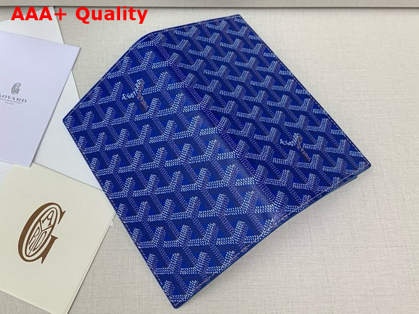 Goyard Saint Lambert Wallet in Sky Blue Goyardine Canvas and Vauzelles Calfskin Replica