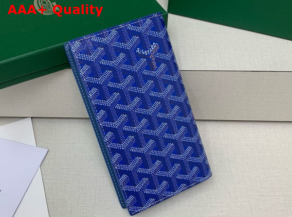 Goyard Saint Lambert Wallet in Sky Blue Goyardine Canvas and Vauzelles Calfskin Replica