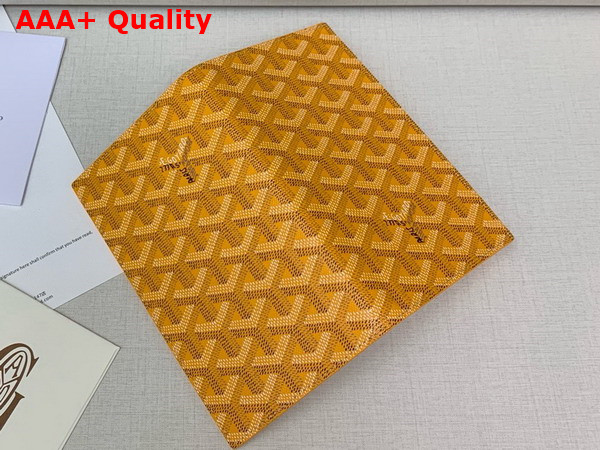 Goyard Saint Lambert Wallet in Yellow Goyardine Canvas and Vauzelles Calfskin Replica