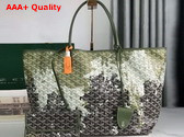 Goyard Saint Louis GM Bag Canopee Kaki Goyardine Canvas and Chevroches Calfskin Replica