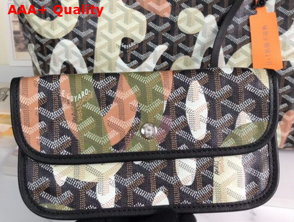 Goyard Saint Louis PM Bag Lettres Camouflage Black and Green Replica