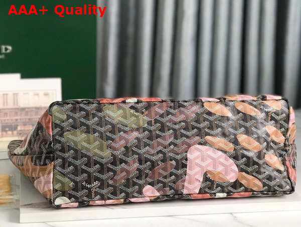 Goyard Saint Louis PM Bag Lettres Camouflage Black and Pink Replica