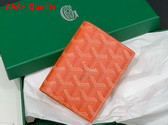 Goyard Saint Marc Card Wallet in Orange Goyardine Canvas and Vauzelles Calfskin Replica