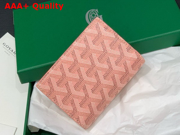 Goyard Saint Marc Card Wallet in Pink Goyardine Canvas and Vauzelles Calfskin Replica