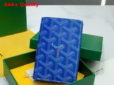 Goyard Saint Pierre Card Wallet in Sky Blue Goyardine Canvas and Vauzelles Calfskin Replica