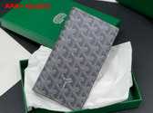 Goyard Saint Roch Wallet in Grey Goyardine Canvas and Vauzelles Calfskin Replica