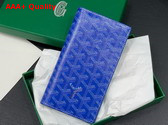 Goyard Saint Roch Wallet in Sky Blue Goyardine Canvas and Vauzelles Calfskin Replica