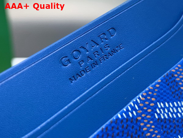 Goyard Saint Sulpice Card Wallet in Sky Blue Goyardine Canvas and Vauzelles Calfskin Replica