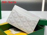 Goyard Saint Sulpice Card Wallet in White Goyardine Canvas and Vauzelles Calfskin Replica