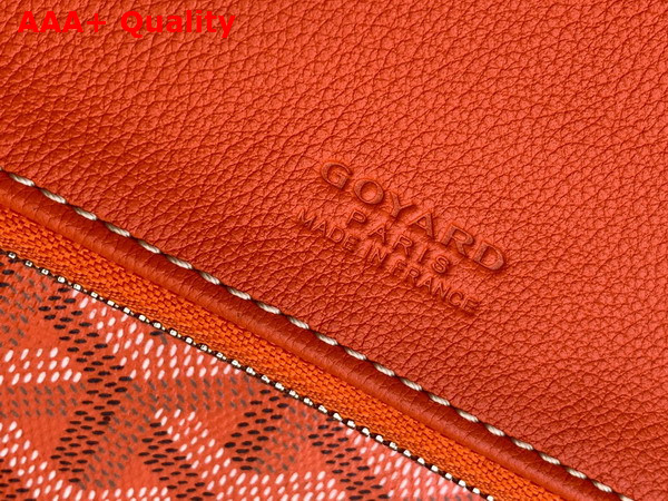 Goyard Sainte Marie MM Clutch in Orange Goyardine Canvas and Chevroches Calfskin Replica